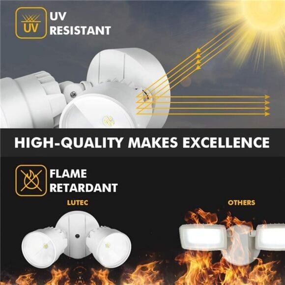 P6221W-D2D 1130 Lumen 15 Watt 28 LED Dual-Head Flood Light Security Wall Light - Picture 3 of 7